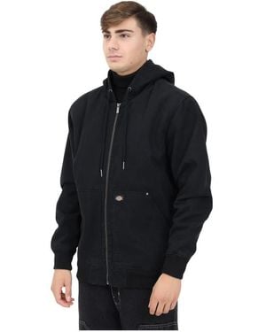 Dickies Zwarte Canvas Hoodie Jas