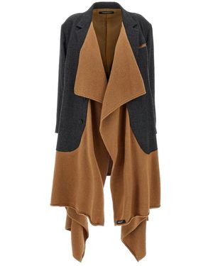 Undercover Jassen ,Veelkleurig ,Wol Shawl Blazer - Bruin