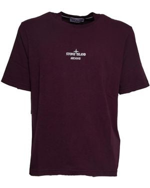 Stone Island T-Shirts - Purple