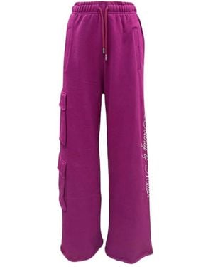 Marcelo Burlon Wide Trousers - Viola