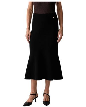 Liu Jo Rokken ,Zwart ,Polyester Gebreide Midi-Rok