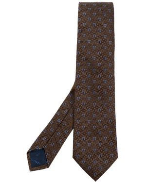 Ferragamo Cravatta di seta - Marrone