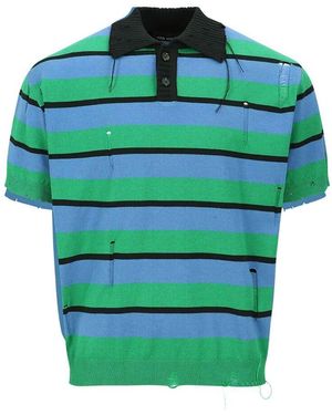 ANDERSSON BELL Gestreiftes poloshirt ss25 - Grün