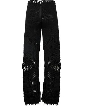 Alberta Ferretti Wide Trousers - Black