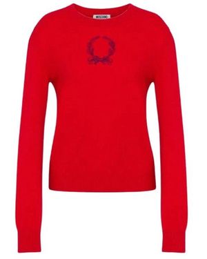 Moschino Round-Neck Knitwear - Red