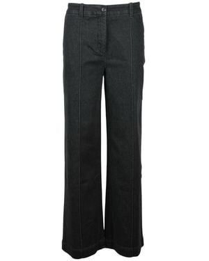 Eleventy Jeans ,Grijs ,Katoen Wijde Broek - Zwart