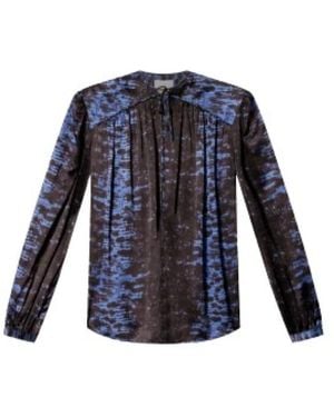 Isabel Marant Blouse Met Satijnen Pythonprint - Blauw