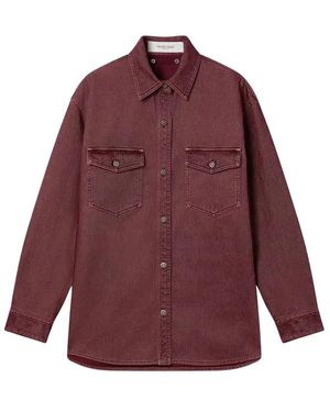 Golden Goose Overhemden ,Rood ,Denim Patty Over Shirt Denim - Paars