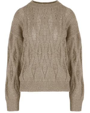 Bomboogie Round-Neck Knitwear - Natural