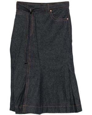 Sacai Rokken ,Blauw ,Denim Wrap Denim Midi Rok - Zwart