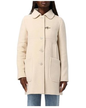 Fay Single-Breasted Coats - Neutro