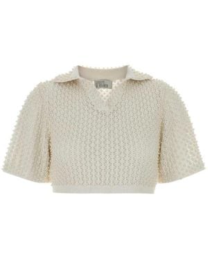 GIUSEPPE DI MORABITO V-Neck Knitwear - White