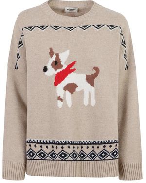 Weekend by Maxmara Truien & Vesten ,Bruin ,Wol Pavidi Ronde Hals Trui - Grijs