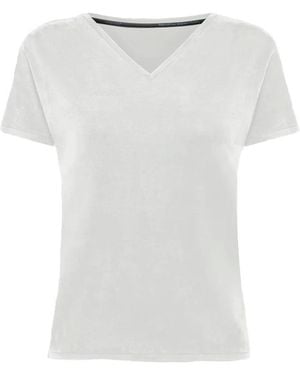 Rrd Cupro V Neck Shirty - Weiß