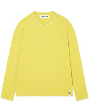Sunnei Round-Neck Knitwear - Yellow