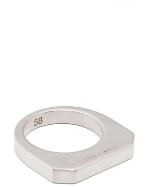 Rick Owens Zilver Hollywood Messing Ring - Metallic
