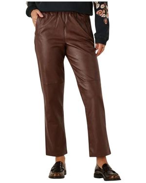 Louizon Broeken ,Bruin ,Leer Makana Leren Broek