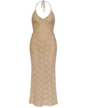 LoveShackFancy Langes Kleid Vreya - Natur