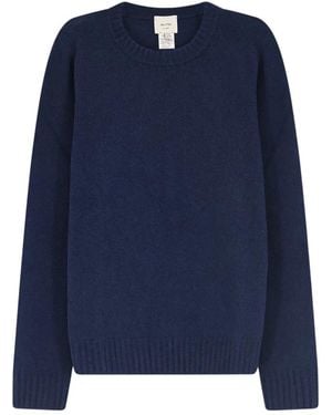 Alysi Truien & Vesten ,Blauw ,Wol Crewneck Trui