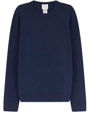 Alysi Truien & Vesten ,Blauw ,Wol Crewneck Trui