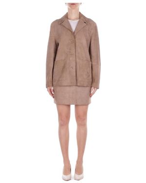 Alpha Studio Lederblazer - Braun