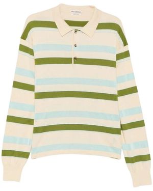 JW Anderson Gestreepte Polo Met Lange Mouwen - Groen