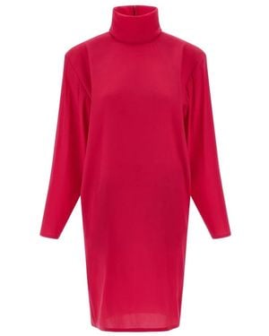 Saint Laurent Structured Shoulder Dress - Rood
