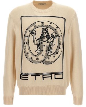 Etro Round-Neck Knitwear - Natural
