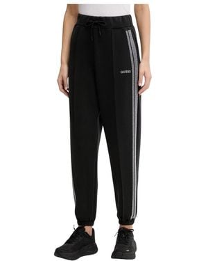 Guess Broeken ,Zwart ,Polyester Berthe Trainingsbroeken