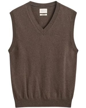 GANT Ärmelloser Strickpullover - Braun