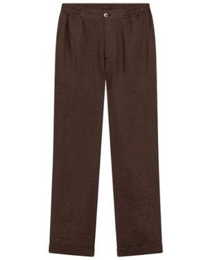 Alpha Studio Straight Trousers - Brown