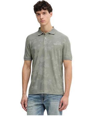 Guess Tops ,Groen ,Katoen Marciano Jacquard Poloshirt - Grijs