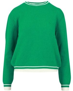 MSGM Round-Neck Knitwear - Verde