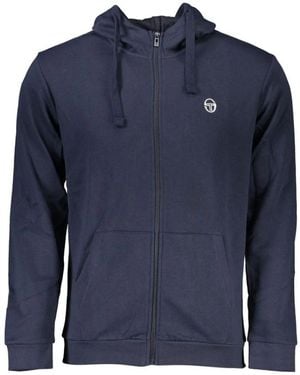 Sergio Tacchini Felpa blu con cappuccio e ricamo