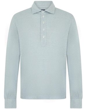 Fedeli Lange Mouwen Polo - Blauw