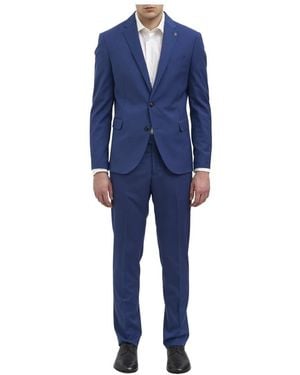 Daniele Alessandrini Single Breasted Suits - Blue