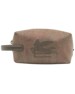Etro Essential Small Jacquard Pouch - Braun
