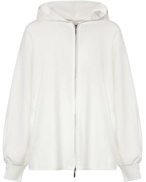 Max Mara Hoodies & Sweatvesten ,Wit ,Zip-Throughs