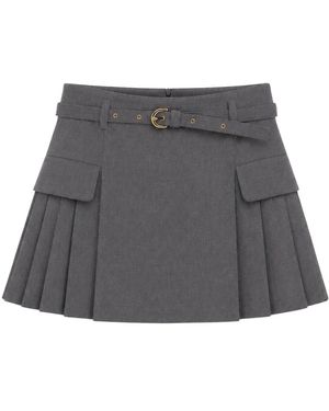 Imperial Rokken ,Grijs ,Leer Plissirok