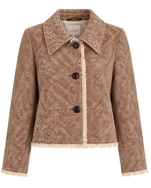 Marella Tweed Jackets - Marrone