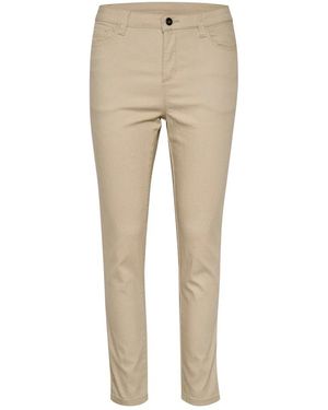 Kaffe Cropped Trousers - Neutre
