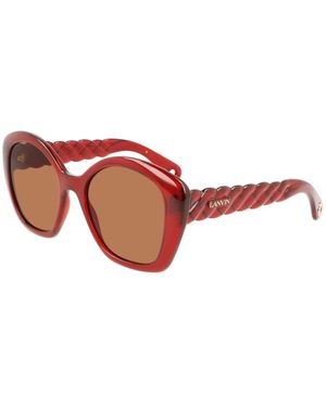 Lanvin Occhiali da sole da donna in bio-iniettato rosso