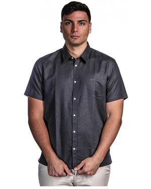 Sun 68 Short Sleeve Shirts - Azul