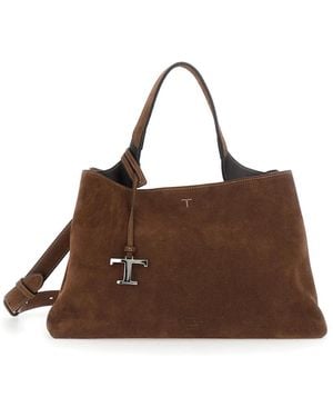 Tod's T Timeless Shopping Bag - Braun