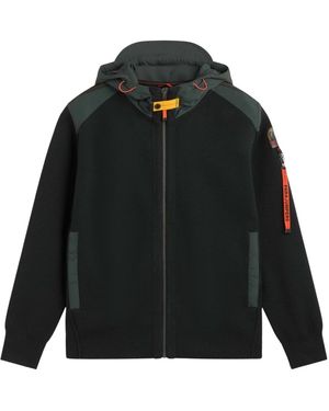 Parajumpers Hoodies & Sweatvesten ,Groen ,Wol Dominic Sweater Met Capuchon - Zwart