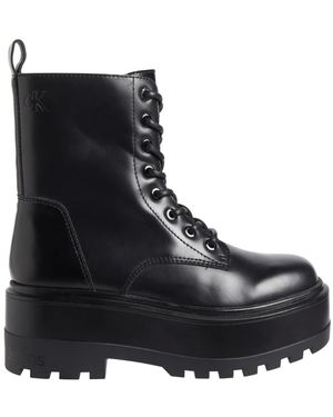 Calvin Klein Lace-Up Boots - Negro