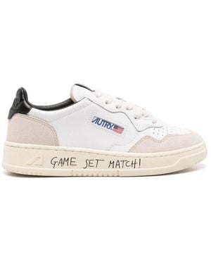 Autry Schoenen ,Wit ,Leer Medalist Low