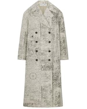 Dior Double-Breasted Coats - Grey