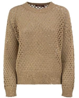 Max Mara Round-Neck Knitwear - Neutro