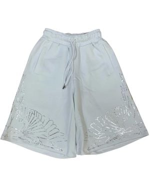 Marcelo Burlon Long Shorts - Azul